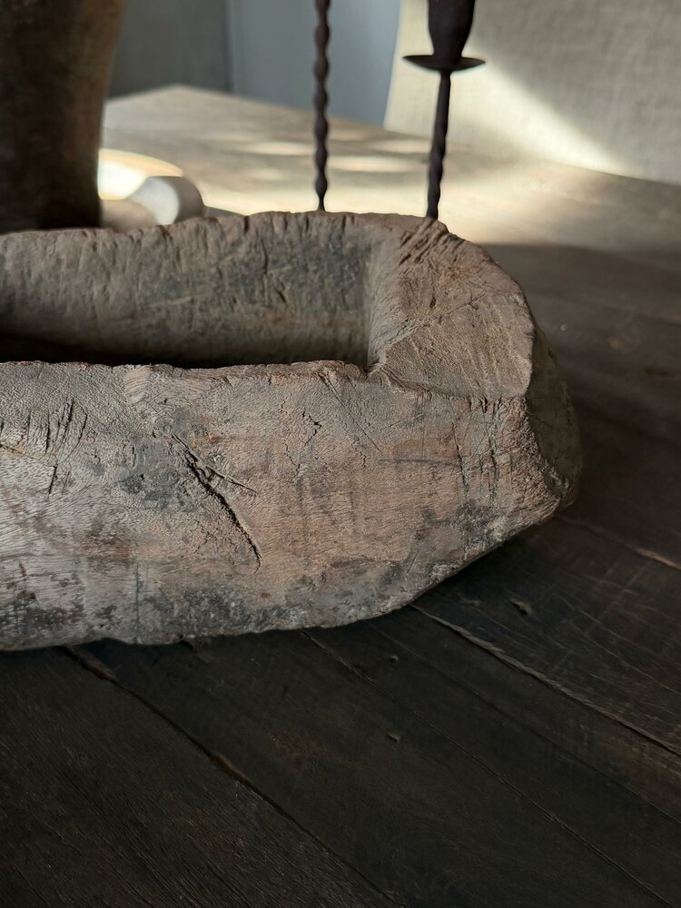 Houten trog | Houten vijzel Hoffz