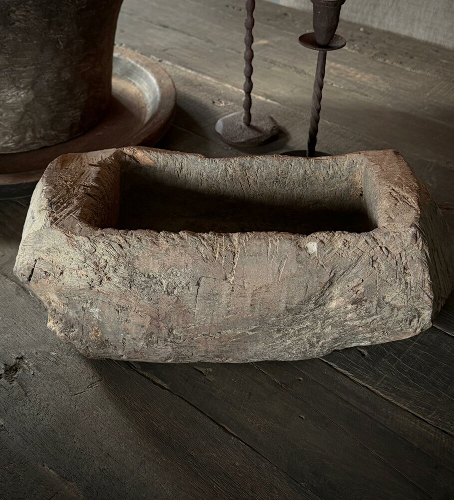 Houten trog | Houten vijzel Hoffz