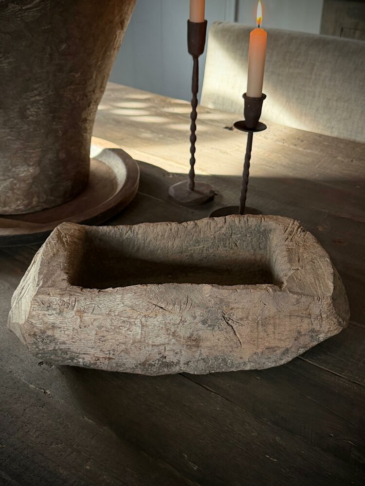 Houten trog | Houten vijzel Hoffz
