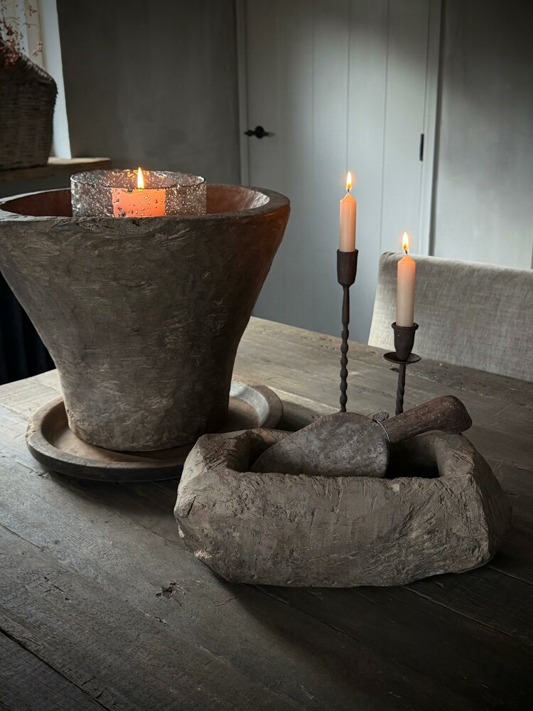 Houten trog | Houten vijzel Hoffz