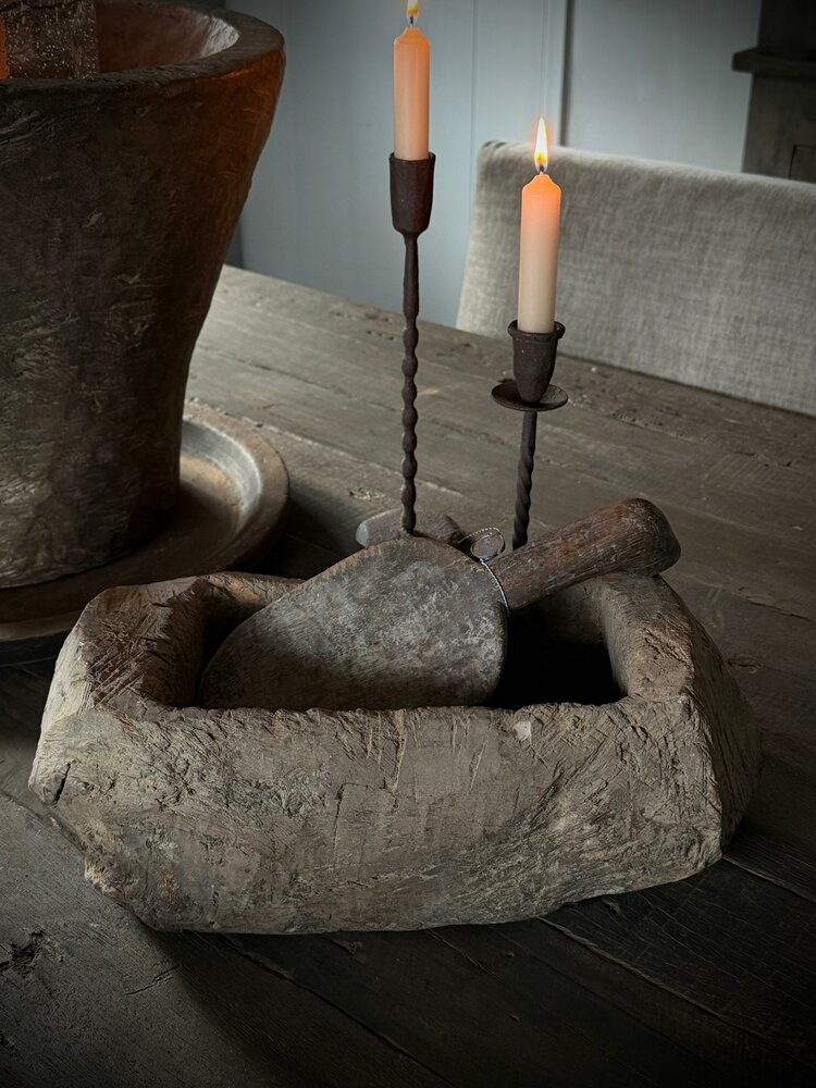 Houten trog | Houten vijzel Hoffz