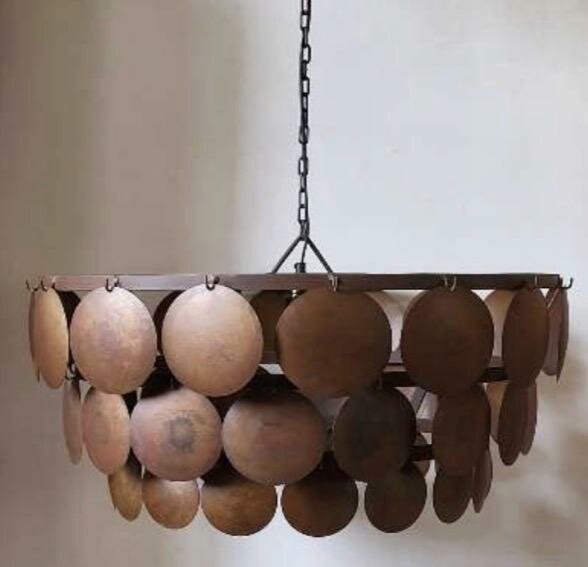 Schijfjeslamp roest Manda