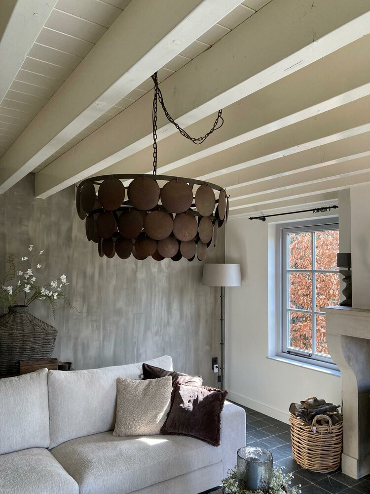 Schijfjeslamp roest Manda