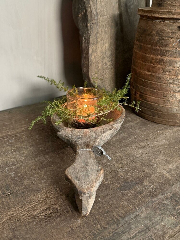 Unieke oude houten lepel Hoffz H1 GERESERVEERD 