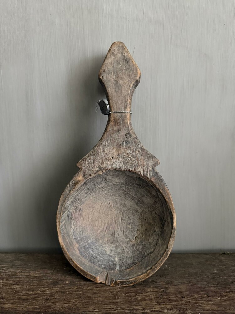 Unieke oude houten lepel Hoffz H1 GERESERVEERD 