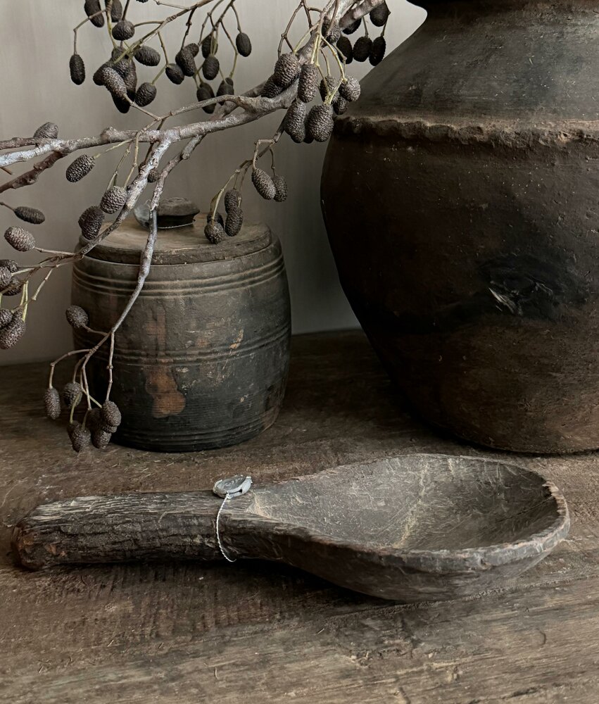 Unieke oude houten lepel Hoffz H2 GERESERVEERD 