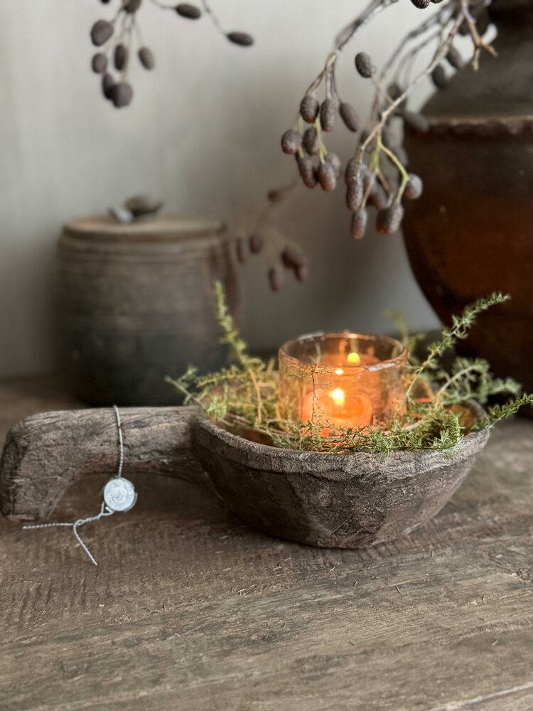 Unieke oude houten lepel Hoffz H3