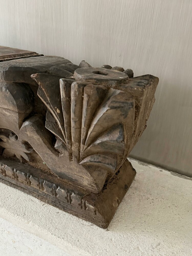 Ornament kandelaar snijwerk Aura Peeperkorn XL A