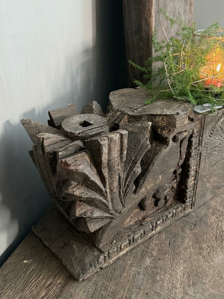 Ornament kandelaar snijwerk Aura Peeperkorn XL B (afhalen)