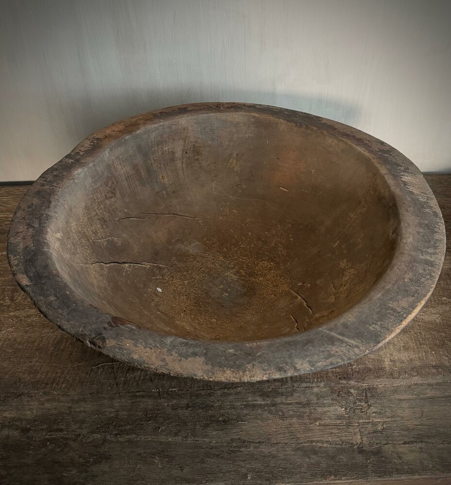 Oude houten vijzel Hoffz