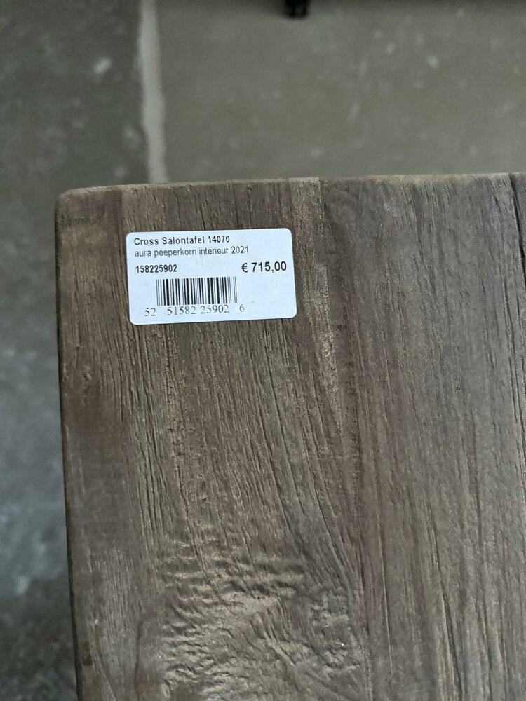 Salontafel Cross Aura Peeperkorn 140x70cm