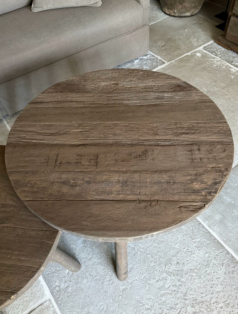 Ronde salontafel set Driftwood 