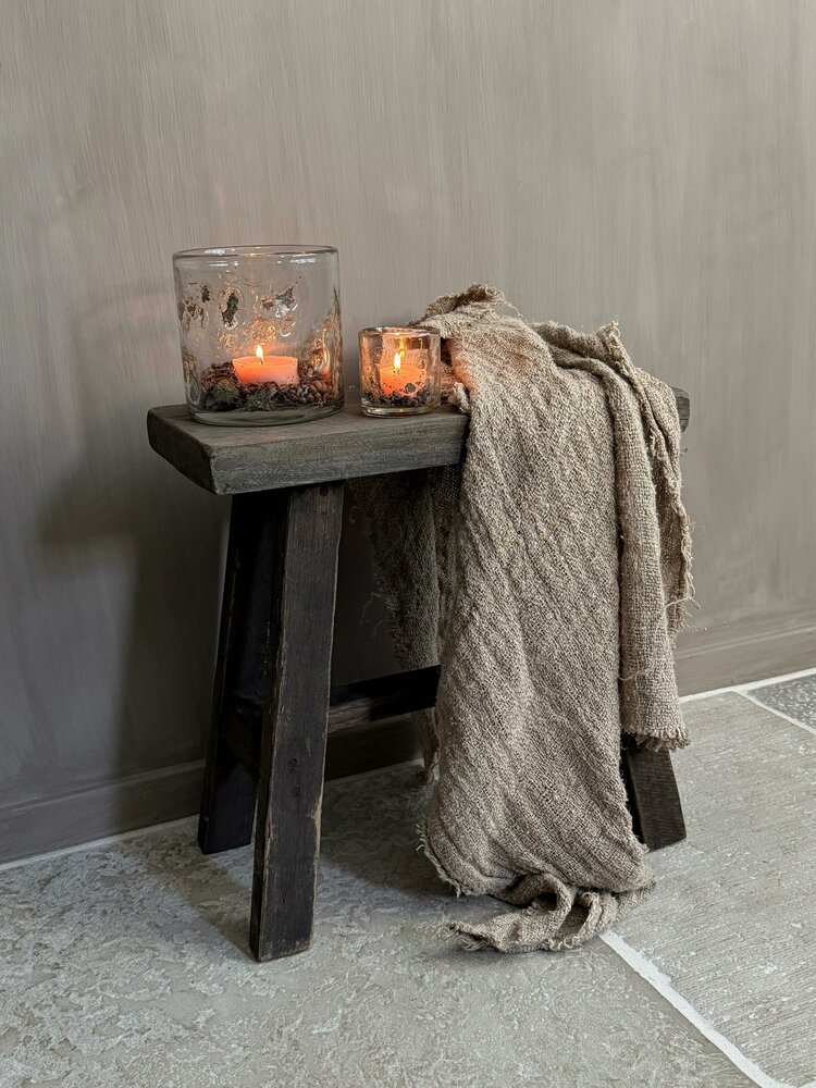 Oud houten kruk Old Barn 45cm B