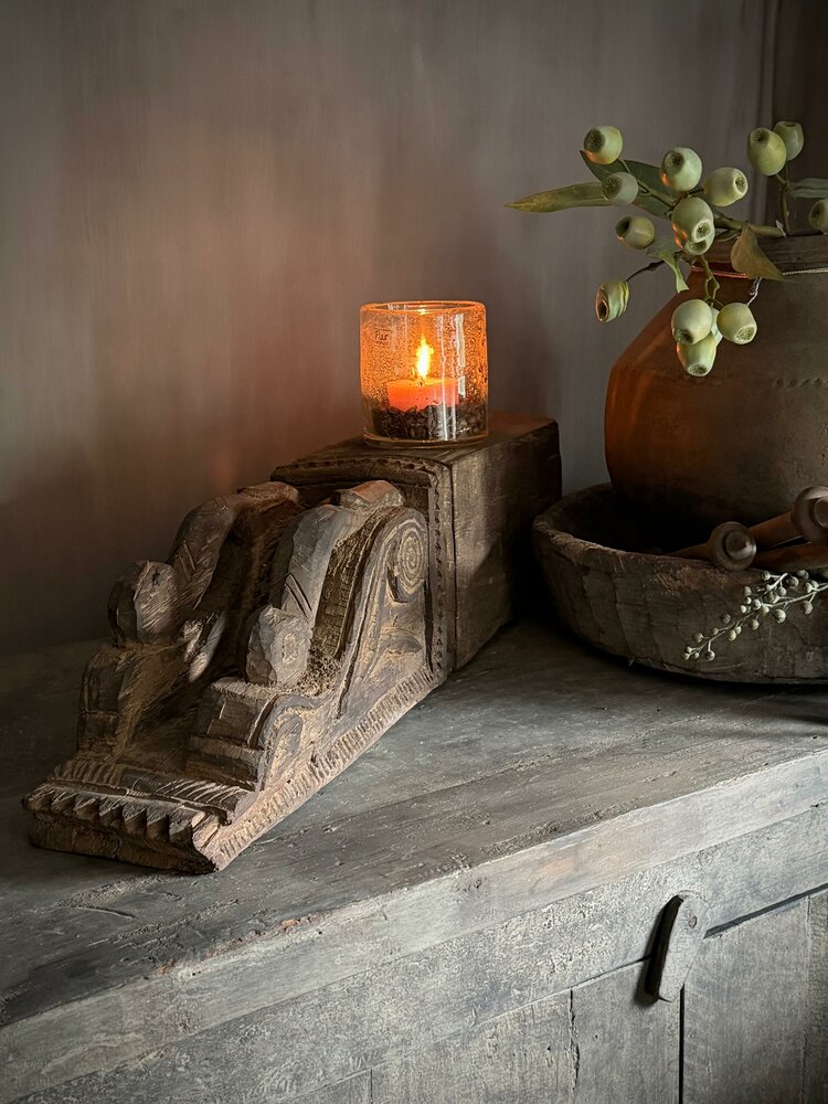 Uniek houten ornament India Large
