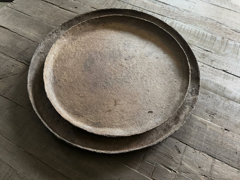 Grote schaal bruin bewerkt 60cm TrapaLiving