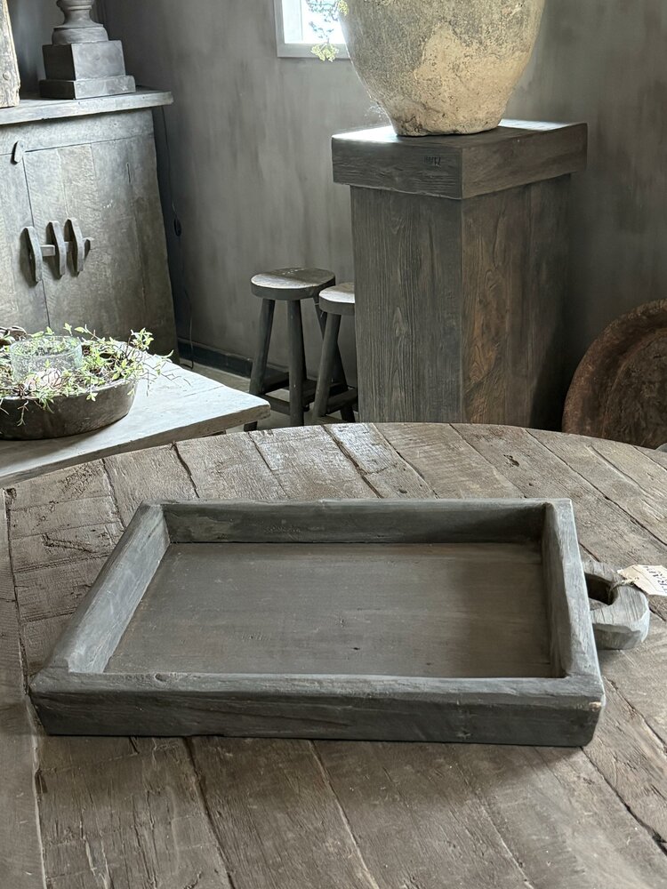 Houten bak met handvat/ Houten schaal met handvat TrapaLiving