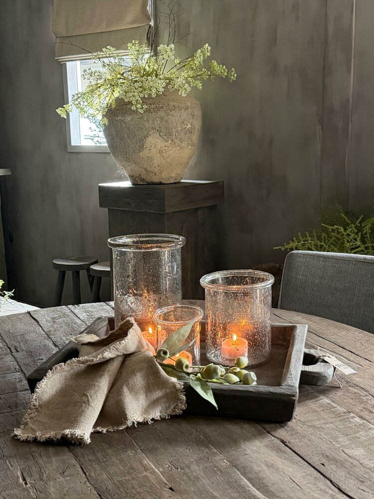 Houten bak met handvat/ Houten schaal met handvat TrapaLiving