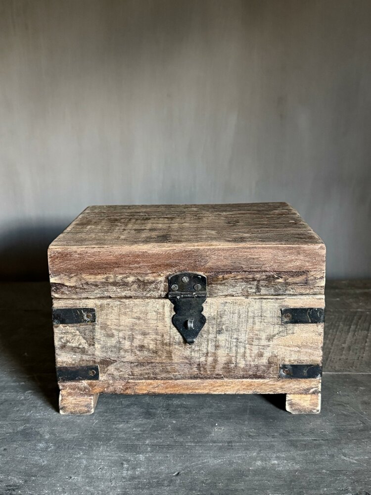Houten kistje oud hout | Houten kistje truckwood  C small