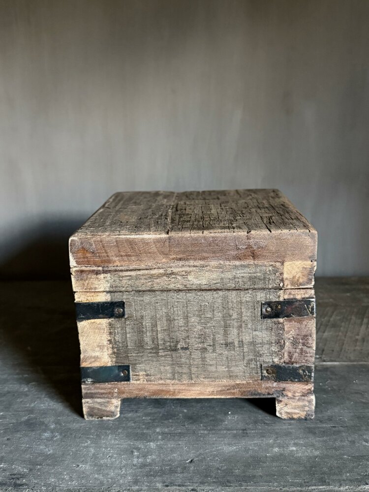Houten kistje oud hout | Houten kistje truckwood  C small