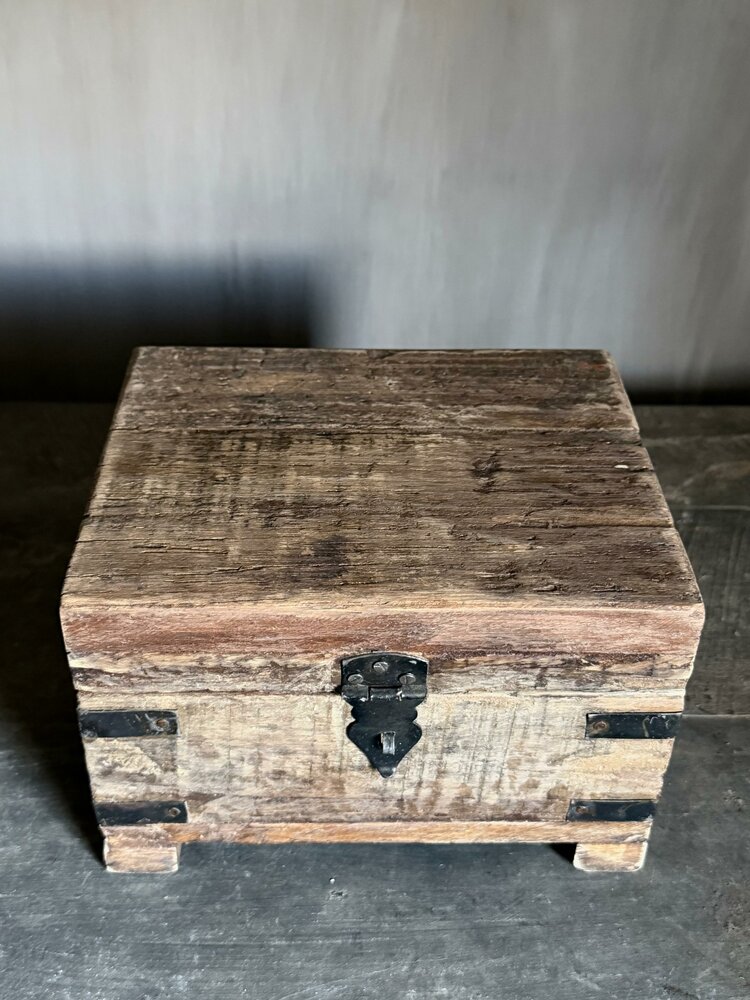 Houten kistje oud hout | Houten kistje truckwood  C small