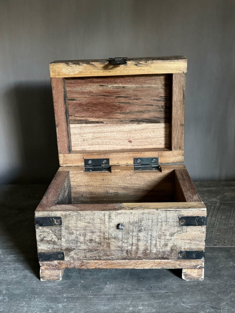 Houten kistje oud hout | Houten kistje truckwood  C small