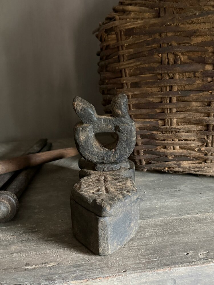 Antieke houten kruiden doos| oude spicebox S