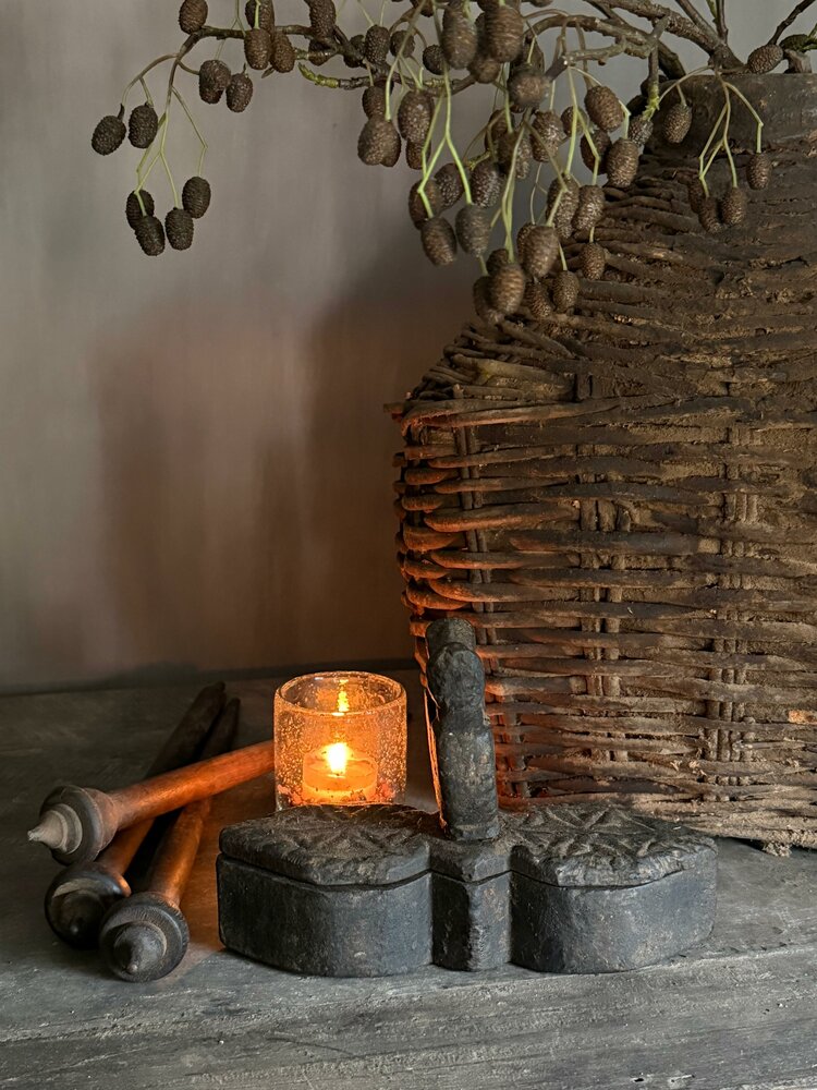 Antieke houten kruiden doos| oude spicebox S