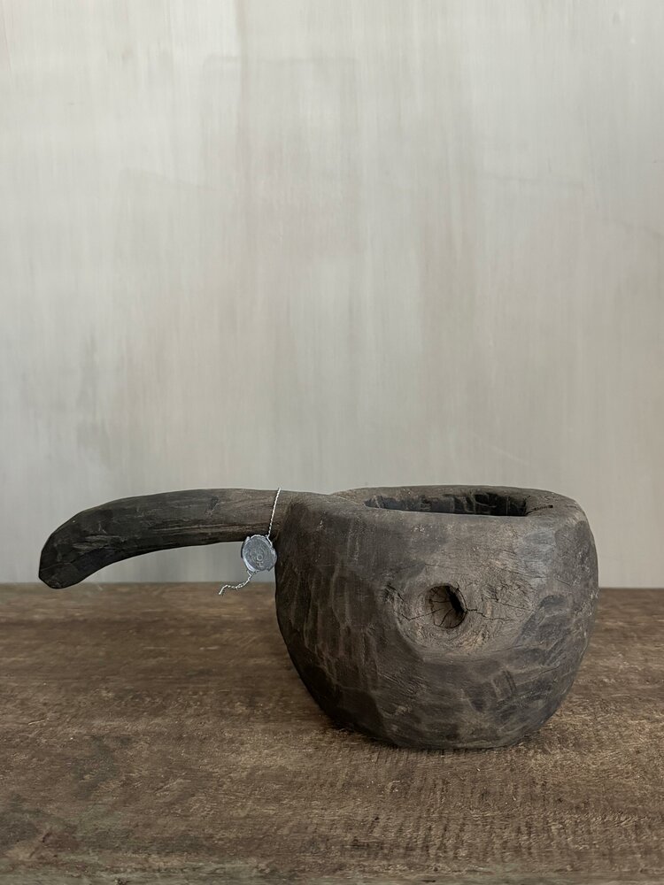 Houten vijzel met handvat Hoffz 