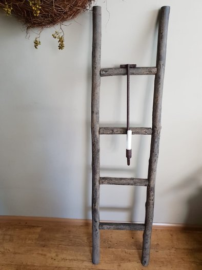 rijk Begroeten sleuf Ladder/ trap decoratie grey - Stoere en Landelijke Stijl De Buitenkans