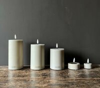 DELUXE homeart  waxinelicht zand groot 2 stuks