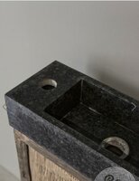 Toilet meubel oud hout inclusief granieten spoelbak 