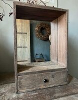 Spiegel kastje oud truckwood hout 
