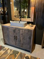 Badkamer meubel oud hout 2 deurs (afhalen)