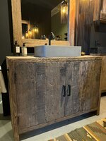 Badkamer meubel oud hout 2 deurs (afhalen)