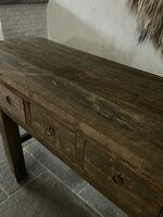 Sidetable driftwood 3 lades (140cm) GERESERVEERD 
