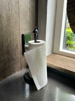 Keukenrolhouder gietijzer zwart