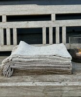 Plaid grof geweven taupe