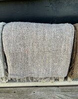 Plaid grof geweven taupe