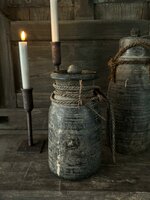 Nepalese kruik met deksel  Ac5  (hoogte 27cm)