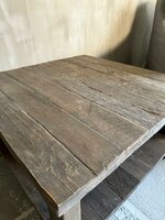 Salontafel met onderblad vierkant Driftwood 