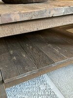 Salontafel met onderblad vierkant Driftwood 