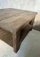 Salontafel met onderblad vierkant Driftwood 