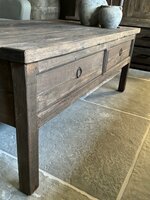 Salontafel Driftwood met 2 lades 130x75cm 