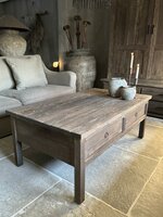 Salontafel Driftwood met 2 lades 130x75cm 