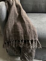Linnen plaid bruin