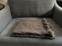 Linnen plaid bruin