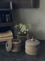 Houten potjes Dimas Luksa (set 3 stuks)