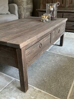 Salontafel Driftwood met 2 lades 120x60cm 