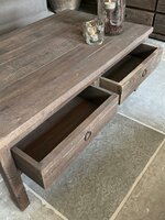 Salontafel Driftwood met 2 lades 120x60cm 