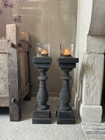 Houten baluster vergrijsd